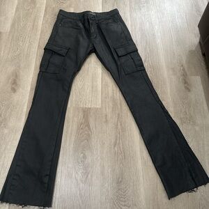 Black Cargo Men Jeans